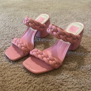 Women's Pink Braided Sandals